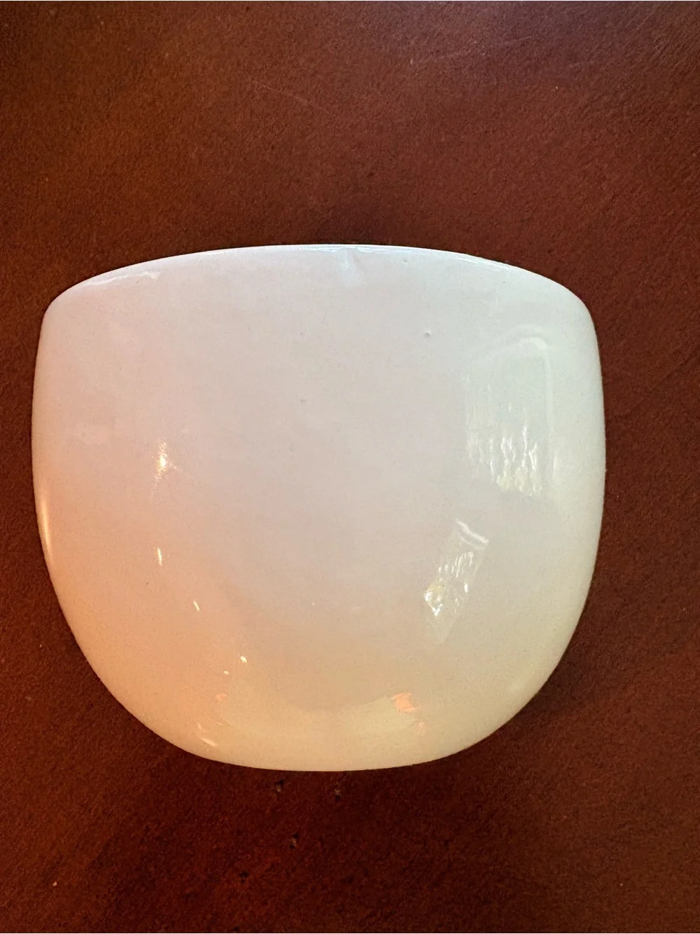 Ceramic Half-Moon Wall Pocket in White
